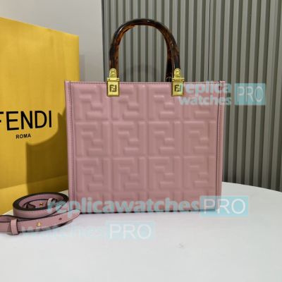 Replica Fend1 Pink FF Sunshine Tote Bag Small Size